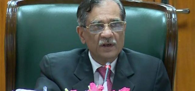 Consensus developed for immediate construction of two new dams, says CJP Nisar